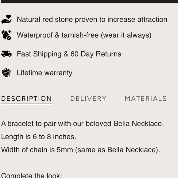 Raena- Bella bracelet with Red stone - Picture 9 of 10